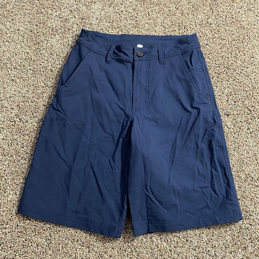 Lululemon Shorts Mens 30 Blue Chino Ripstop‎ Active Performance Zip